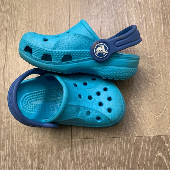 Crocs Kids Blue Baya Clog Unisex Toddler Size 4/5C - Picture 2 of 6